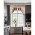 thumbnail image 3 of Vintage Farmhouse Swag Valances for Windows, Small Curtains Drapes, Retro Home Text Country Star Wooden Kitchen Window Curtains Over Sink Window Treatment Valance for Bedroom/Bathroom 56"x36", 3 of 5