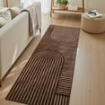 thumbnail image 4 of Boho Area Rug 2x8 Runner Rug Machine Washable Hallway Rugs for Bedroom Non Slip Soft Carpet Geometric Textured Runner for Dining Kitchen Office Living Room Rug-Brown, 4 of 15