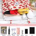 thumbnail image 2 of Bolso de mano Ayieyill Corduroy para mujer de lona con hombros B-Strawberry, 2 of 6