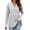 Light Gray, variant on Zeagoo Womens Blouses 3/4 Sleeve Pemplu V Neck Henley Shirts Dressy Casual Tops Fall Trendy Clothes