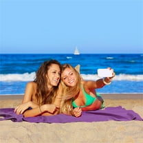 Unique Bargains Quick Dry Microfiber Beach Camping Towel 30" x 60" Purple