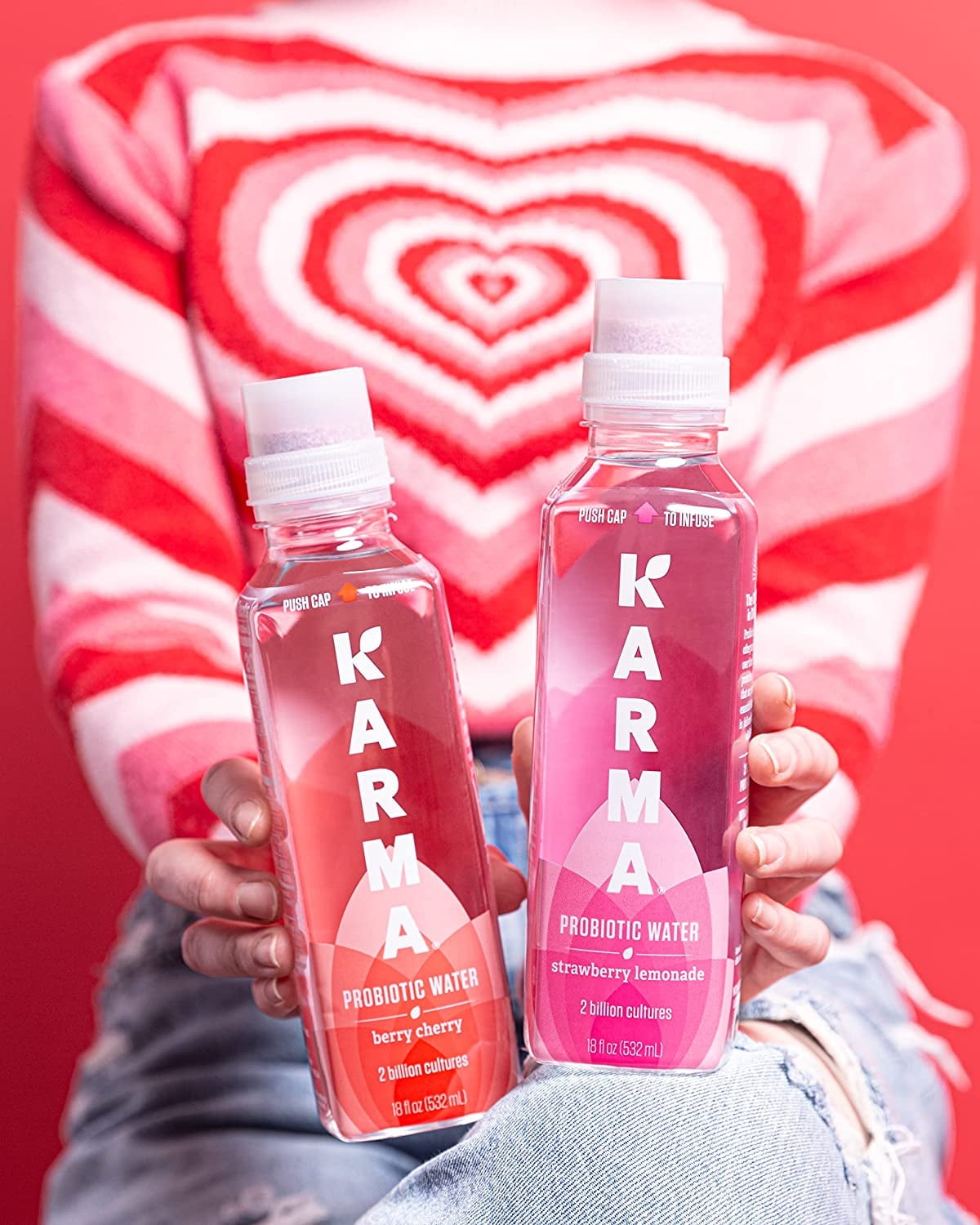 (4 pack) Karma Probiotic Water, Berry Cherry, 18 fl. oz., 1 Count Bottle