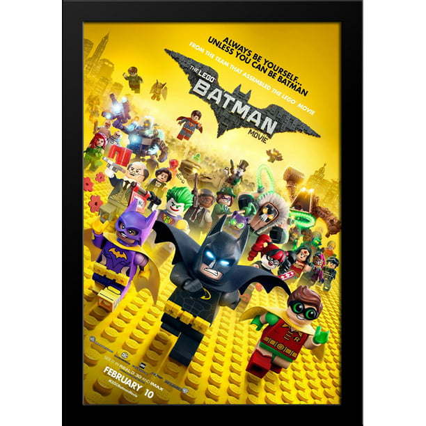 The Lego Batman Movie 28x36 Wood Framed Movie Poster Print - Walmart.com