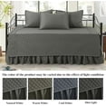 thumbnail image 2 of Daybed Cover Sets- Diamond Stitching Daybed Bedding Set, All Season Cozy Bedding with Bedskirt with Shams, Microfiber Filling, 5 Pieces, Dark Grey, 2 of 8