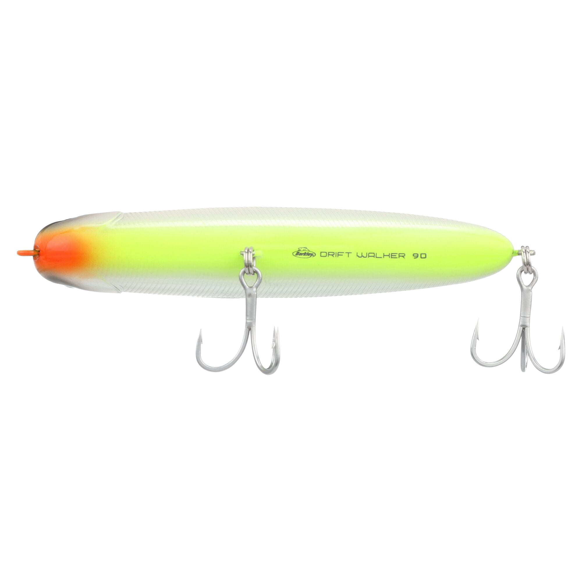 Berkley Drift Walker Saltwater, 3.5 in, Topwater Baits, Chrome/Chartreuse (1 Count)