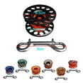 thumbnail image 3 of facefd Scuba Diving Dive Aluminum Alloy Finger Reel Spool 30m Line Bolt Snap Green, 3 of 9