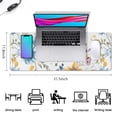 thumbnail image 5 of Long Mouse Pads for Desk,Pioneer Flower Floral Print Pattern Desk Mats on Top Of Desks, Desk Mouse Pad Extra Large with 3mm Non-Slip Base and Stitched Edge for Gaming,Office,Work,Home 31.5"x11.8", 5 of 6