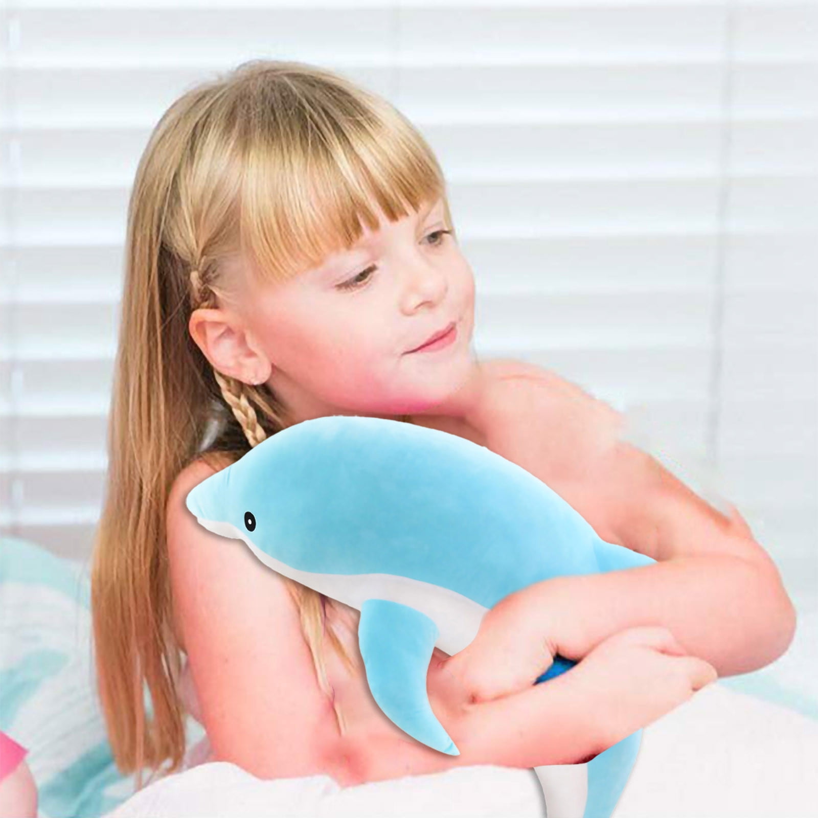 Kawaii Soft Dolphin Plush Toys Stuffed Dolls Animal Nap Pillow Creative Kids Toy For Girls Children Kawaii Soft Dolphin Plush Toys Stuffed Dolls Animal Nap Pillow