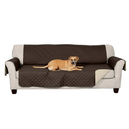 UPC: 0842229127898 | FurHaven Pet Products Reversible Large Sofa Furniture Protector – Espresso/Clay Large Sofa