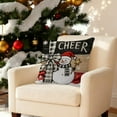 thumbnail image 6 of Xuniizn Christmas Pillow Covers 18x18 inch Xmas Decorations Soft Plush Faux Fur Wool Christmas Throw Pillow Cases Winter Holiday Decor for Sofa Living Room, 6 of 7