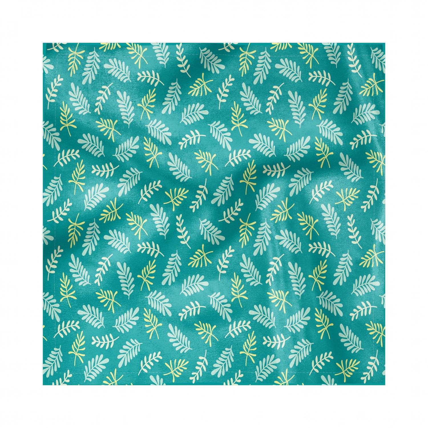 Leaves Decorative Napkins Set of 4, Arrangement of Spring Foliage