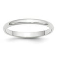 thumbnail image 4 of 10K White Gold 2.5mm Light Weight Half Round Band Ring Size 6.5, 4 of 7