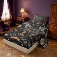 thumbnail image 2 of Homewish Bohemian Butterfly Twin Sheets, Mushroom Flower Bedding, Moon Print Decor, 3-Piece, 1 Flat Sheet, 1 Fitted Sheet and 1 Pillowcase, 2 of 6