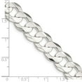 thumbnail image 2 of 925 Sterling Silver Solid 11.9mm Concave Beveled Curb Chain Necklace 26 Inch Chain Necklace for Women and Men, 2 of 2