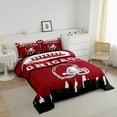 thumbnail image 3 of Football Bedding Sets Twin,Sports Comforter Set,American Football Fans Down Comforter Rugby Player Rose Pink Red Bedding Comforter Sets, 3 of 7