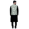 thumbnail image 3 of Atasi Mandarin Collar Traditional Solid Kurta Pajama With Printed Jacket Set, 3 of 3