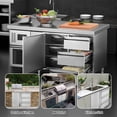 thumbnail image 6 of Sidasu Outdoor Kitchen Drawer Combo 28''W x 22''H x 19.5''D, Multi-Layer Design Access Door &Triple Drawers Combo Stainless Steel with Partition Perfect for Outdoor Kitchen BBQ Island, 6 of 9
