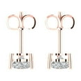 thumbnail image 4 of Clara Pucci 1.0 ct Brilliant Heart Cut Studs VVS1 Genuine Conflict free Clear Zircon Solid 14K Pink Rose Gold Designer Everyday Earrings Push back, 4 of 5