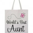 thumbnail image 4 of Inktastic World's Best Aunt Tote Bag, 4 of 4