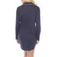 thumbnail image 4 of White Mark Long Sleeve Sleepshirt Nightgown Women's Polyester Notch Collar Size 1X, 4 of 10