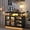 Light Black, variant on HWB Coffee Bar Cabinet with Storage, Buffet Sideboard with RGB Light, Modern Coffee Bar Table with Charging Station, Gray