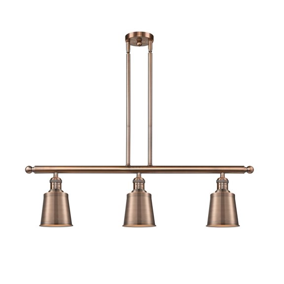 Innovations 213-AC-M9-AC-LED Addison 3 Light Island Light part of the Franklin Restoration Collection, Antique Copper