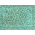 thumbnail image 1 of Ahgly Company Indoor Rectangle Abstract Light Blue Modern Area Rugs, 4' x 6', 1 of 4