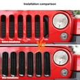 thumbnail image 6 of CheroCar Car Front Grill Mesh Inserts Cover Frame Trim Kits for Jeep Wrangler JK 2007-2015,Black, 6 of 9