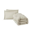 thumbnail image 6 of TRULY SOFT Oversized Puffer Beige Full/Queen 3 Piece Comforter Set, Solid Color Themed, Oeko-TEX Certified Confidence, 6 of 10
