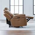 thumbnail image 6 of Liberty Furniture Power Recline Sofa, Loveseat & Recliner - York Butternut Leather, 6 of 9