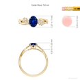 thumbnail image 5 of ANGARA Lab Grown Blue Sapphire Floral Engagement Ring for Women in 14K Yellow Gold (Size-7x5mm) | September Birthstone, Anniversary, Jewelry Gift for Women | Lab-Grown Blue Sapphire Ring, 5 of 8