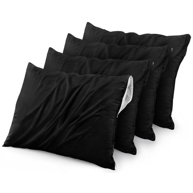 Protectores de almohada Utopia Bedding, impermeables, tamaño queen, paquete de 4