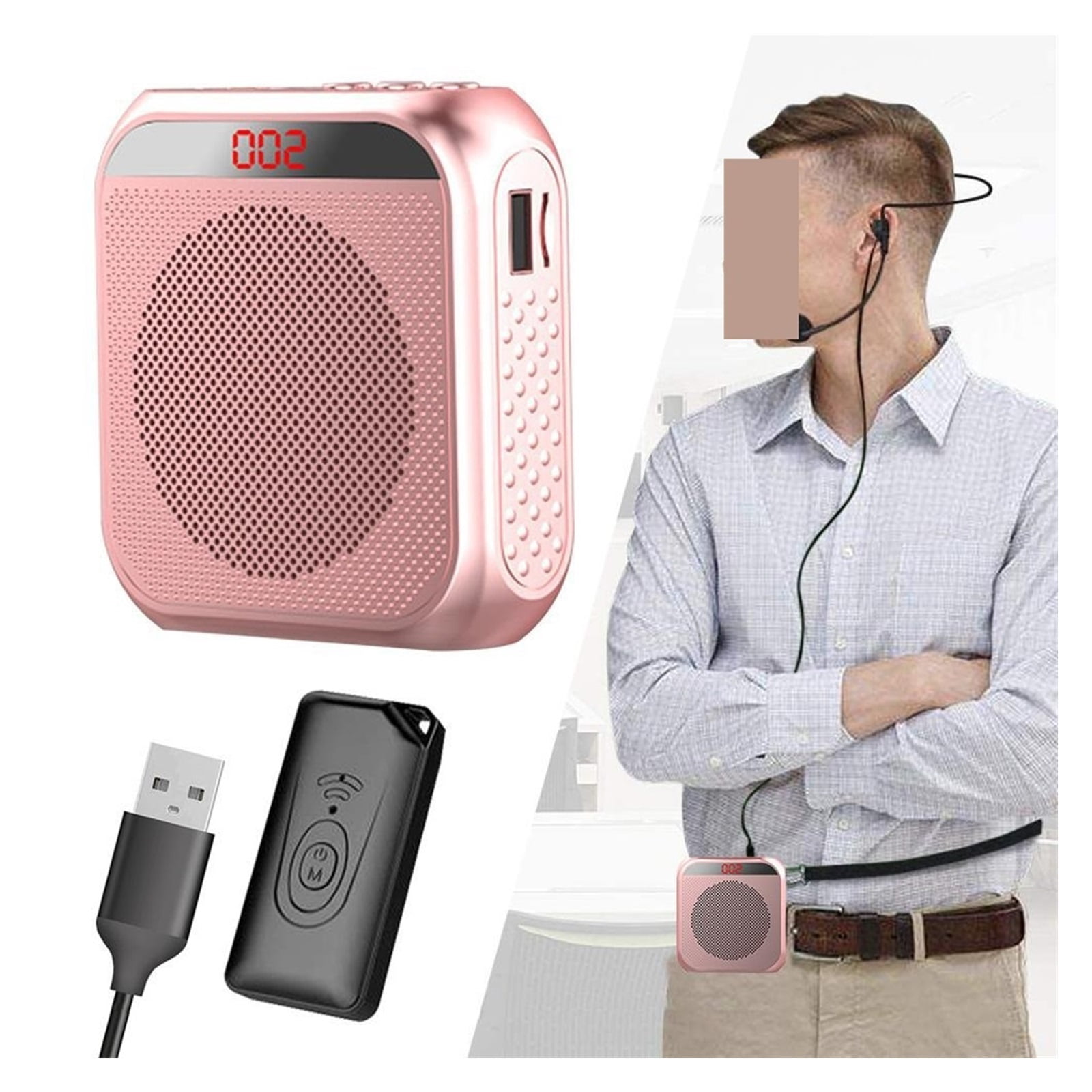 Voice Amplifier Megaphone Mini Audio Speaker With Microphone Rechargeable Ultralight Loudspeaker For Teachers ,Easy to Operate