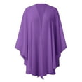 thumbnail image 5 of Chemise en Mousseline à Étages Mince Respirante Châle Mariée Robe Assortie Robe de Soirée Blouse Couleur Unie, 5 of 5