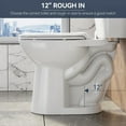 thumbnail image 6 of Ataucjin 19" Extra Elongated Toilet Bowl with Soft Close Seat/Single Flush 1.28 GPF/Left-Hand Trip Lever, 12" Rough In Universal Height Toilet, 6 of 9