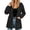 Black, variant on Feancey Hooded Rain Jackets for Women Drawstring Waist Waterproof Windbreaker Jacket Outdoor Lightweight Full Zip Raincoats Hiking Travel Jackets with Pockets Black L
