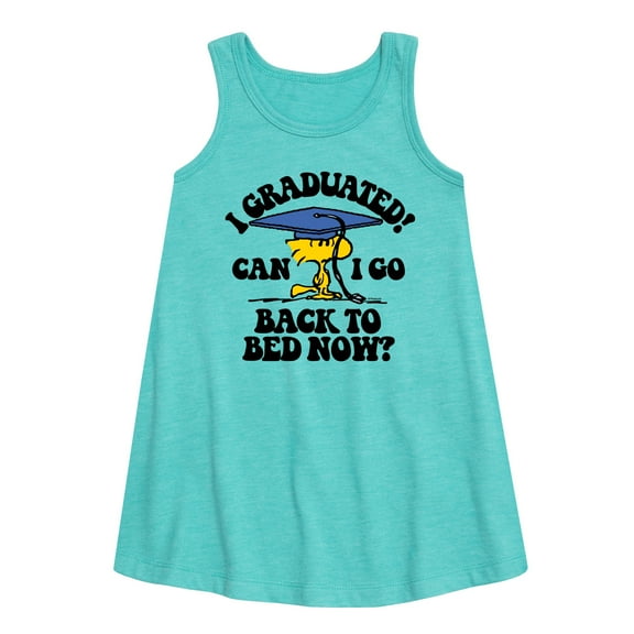Peanuts - Woodstock - I Graduated! Can I Go Back to Bed Now? - Toddler & Youth Girls A-line Dress