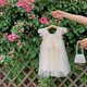 thumbnail image 5 of Vestido de malla con alas de mariposa para niñas Vestido de princesa para niñas pequeñas Vestido de pieza, 5 of 6