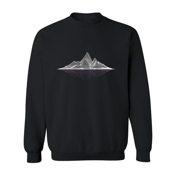 Mesh Mountains Wireframe Sweatshirt Men -Image by Shutterstock, Male XX-Large