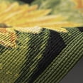thumbnail image 3 of MARINA Indoor/Outdoor Power Loomed Synthetic Blend Low Profile Area Rug - Traditional Graphic Botanical Floral Camping (Sunflowers Black) (4'10" x 7'6"), 3 of 5