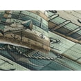 thumbnail image 3 of Ambesonne Nautical Quilted Coverlet 3 Pcs, Rustic Anchor Wooden Look, Queen Size, Teal Seafoam Pale Brown, 3 of 4