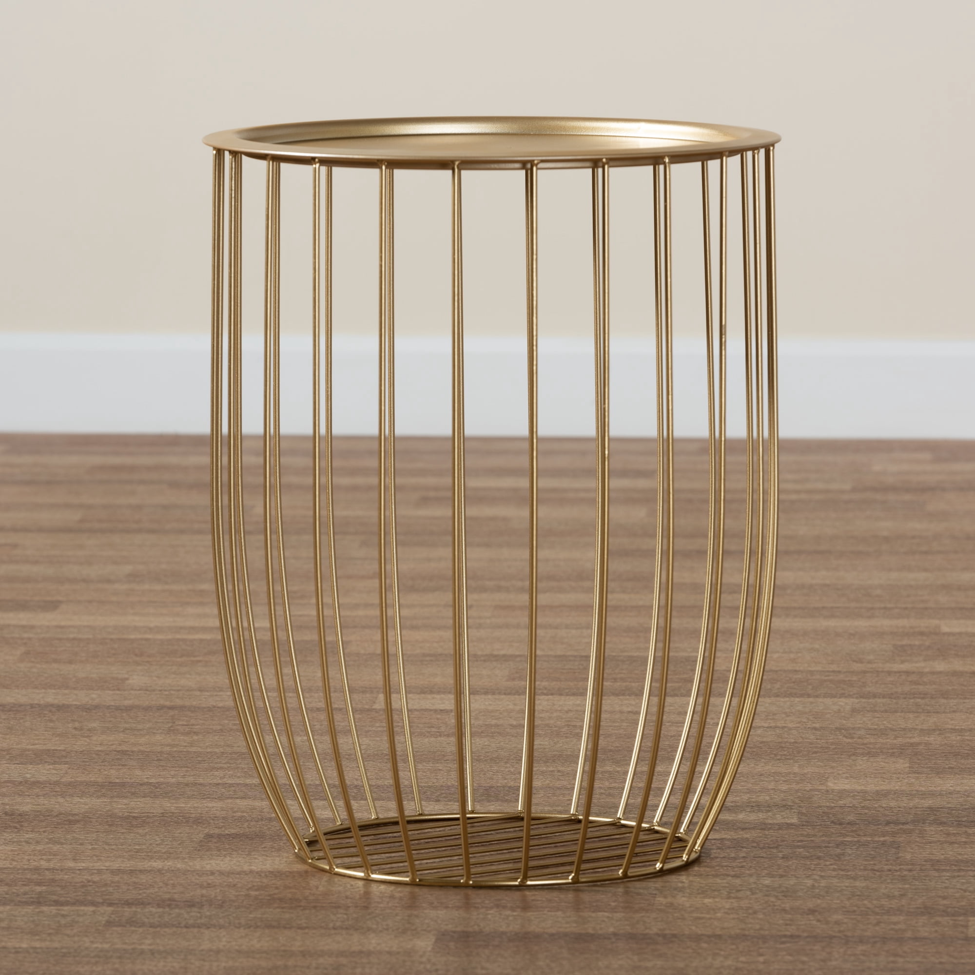Baxton Studio Mabon Modern and Contemporary Gold Finished Metal End Table