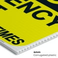 thumbnail image 5 of Caution Emergency Exit Keep Clear Sign, 24x36 Corrugated Plastic, 5 of 7