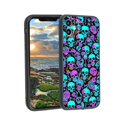 thumbnail image 1 of Horror-Black-Witchy-Neon-Skulls-10 Phone Case, Degined for iPhone 12 Case Men Women, Flexible Silicone Shockproof Case for iPhone 12, 1 of 1