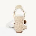 thumbnail image 7 of Women's Platform Espadrilles Wedge Sandals Slip On Solid Color Closed Pointed Toe Comfortable Wedge Pumps Shoes, 7 of 7