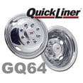 thumbnail image 3 of Phoenix USA Wheel Simulator GQ64F QuickLiner; Fits 16 Inch Diameter 8 Lug Dual Wheels; Polished; Stainless Steel; Snap-On; Set of 2; Includes Mounting Hardware; Does Not Fit Aluminum Wheels, 3 of 4