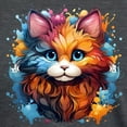 thumbnail image 3 of CafePress - Cute Cat Watercolor T Shirt - Womens Tri-blend T-Shirt, 3 of 4