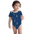 thumbnail image 3 of Daiia Lighthouses and Anchors Printed Unisex-Baby Short Sleeve Onesies Bodysuits Baby Climbing Clothes Soft and Comfortable Romper with Expandable Shoulder Design-3 Months, 3 of 8