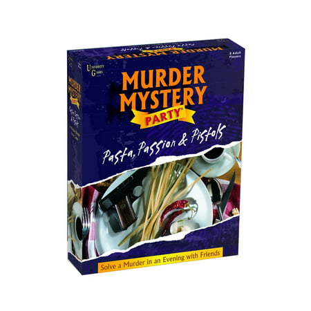 Murder Mystery Party Games - Pasta, Passion & Pistols, The Pasta, Passion and Pistols Murder Mystery Party Game is a dinner party in a box By University (Best Passion Party Company)