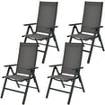 thumbnail image 1 of Costway 4 Pcs Chaises de Salle à Manger Pliantes Patio Aluminium Dossier Réglable Gris, 1 of 10